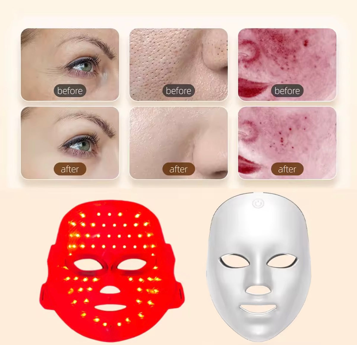 LED Light Therapy Mask - Red Light Therapy for Skincare at Home