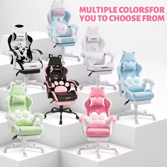 Gaming Chair with Footrest - Ergonomic Office & Gamer Chair
