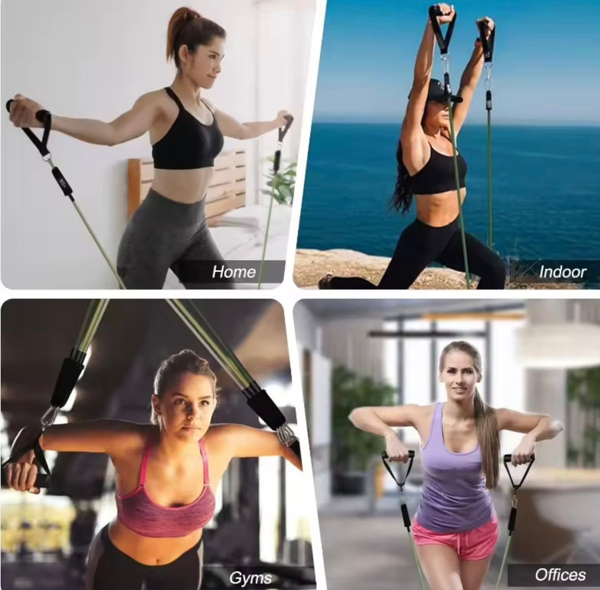 Resistance Bands Set - Portable Home Workout Bands for Strength Training