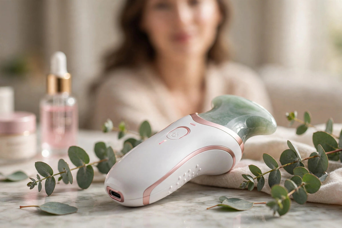 Electric Gua Sha Face Massager - Vibrating Jade Sculpting Tool