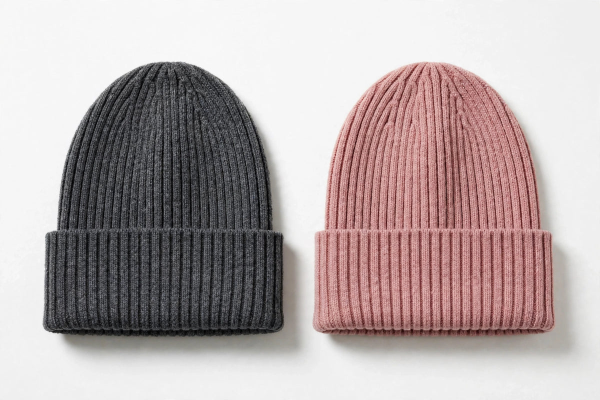 Ribbed Knit Beanie 2-Pack – Winter Skull Cap